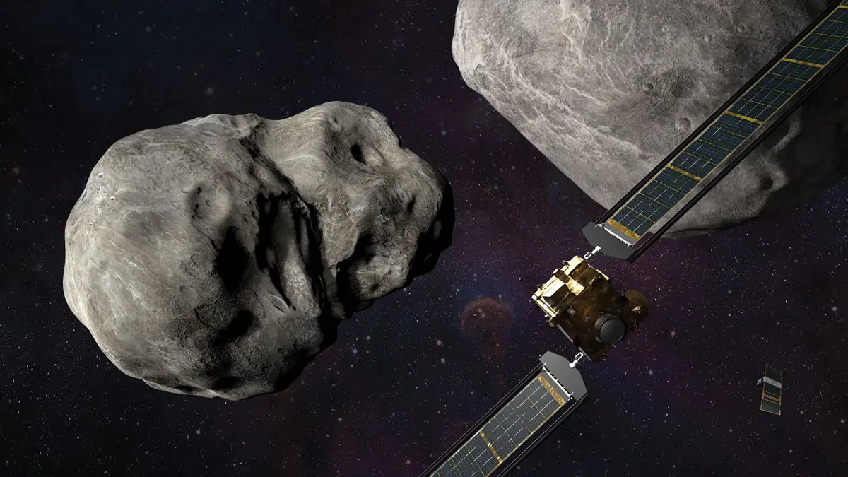 NASA DART operation on asteroid